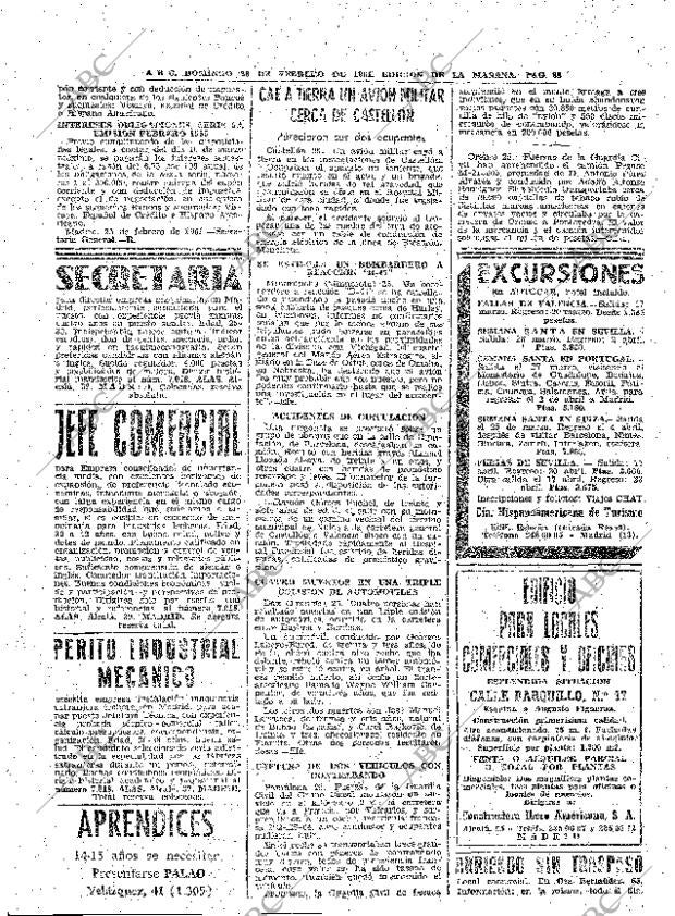 ABC MADRID 26-02-1961 página 88