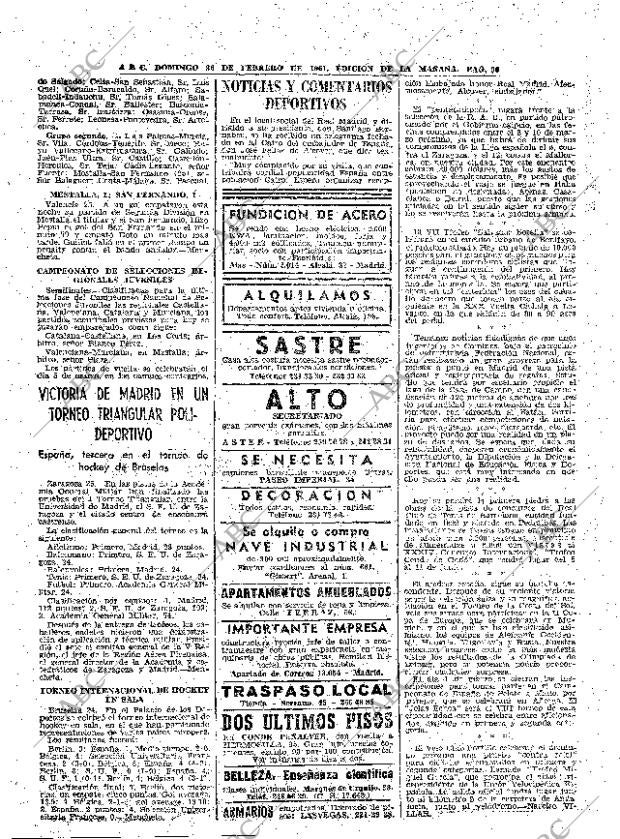 ABC MADRID 26-02-1961 página 90