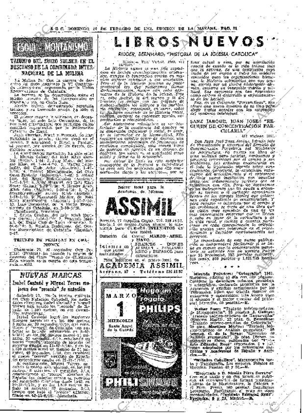 ABC MADRID 26-02-1961 página 91