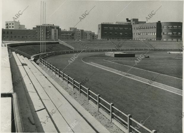 Estadio deportivo de Vallehermoso, en el barrio Chamberí, a los pocos años de su...