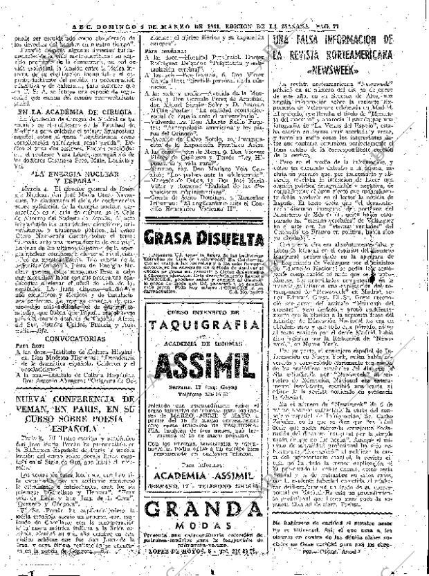 ABC MADRID 05-03-1961 página 77