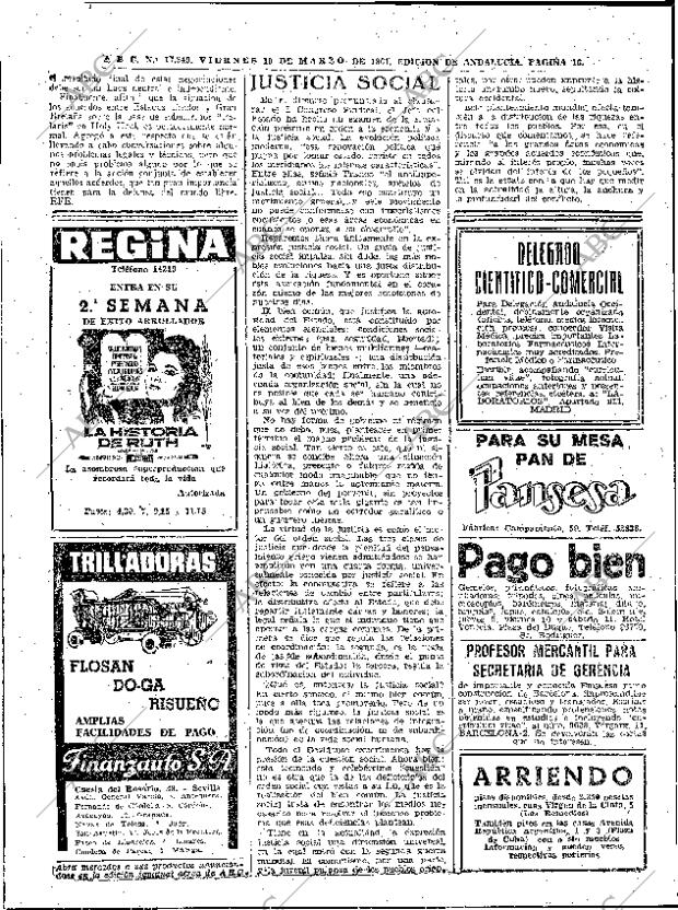 ABC SEVILLA 10-03-1961 página 16