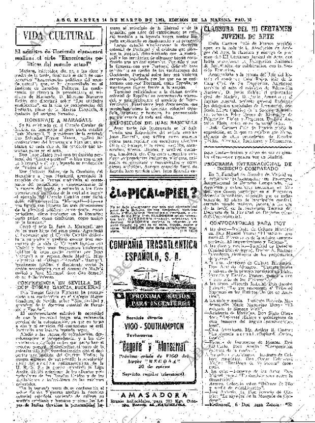 ABC MADRID 14-03-1961 página 57
