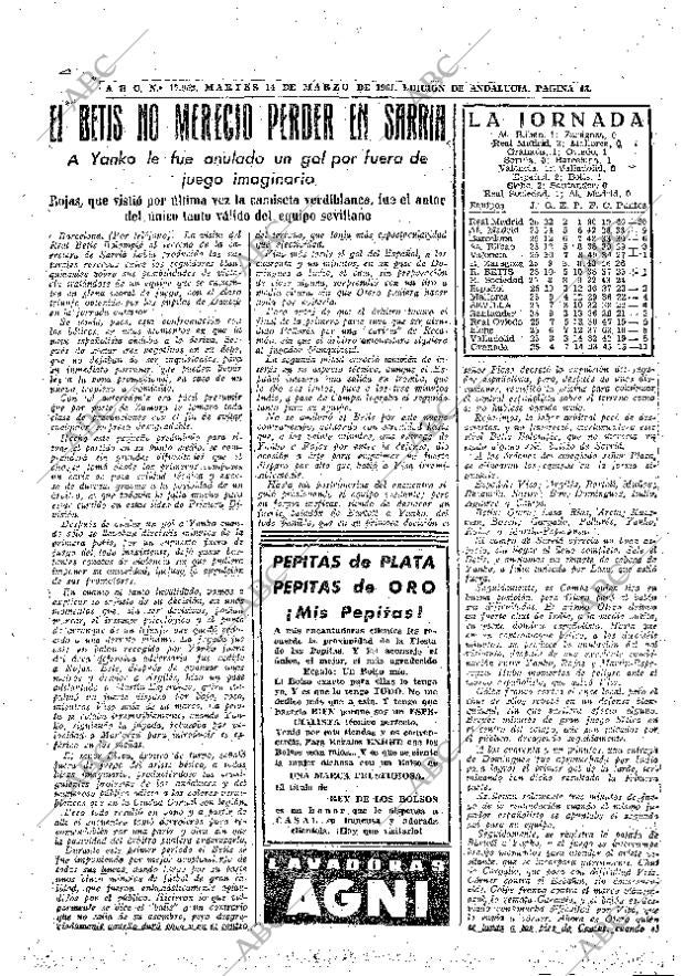 ABC SEVILLA 14-03-1961 página 43