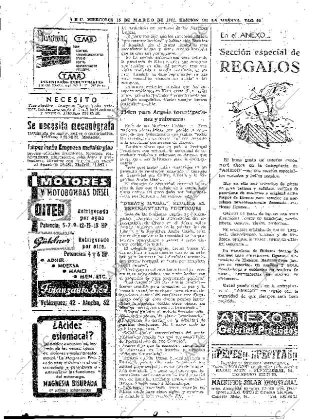 ABC MADRID 15-03-1961 página 54