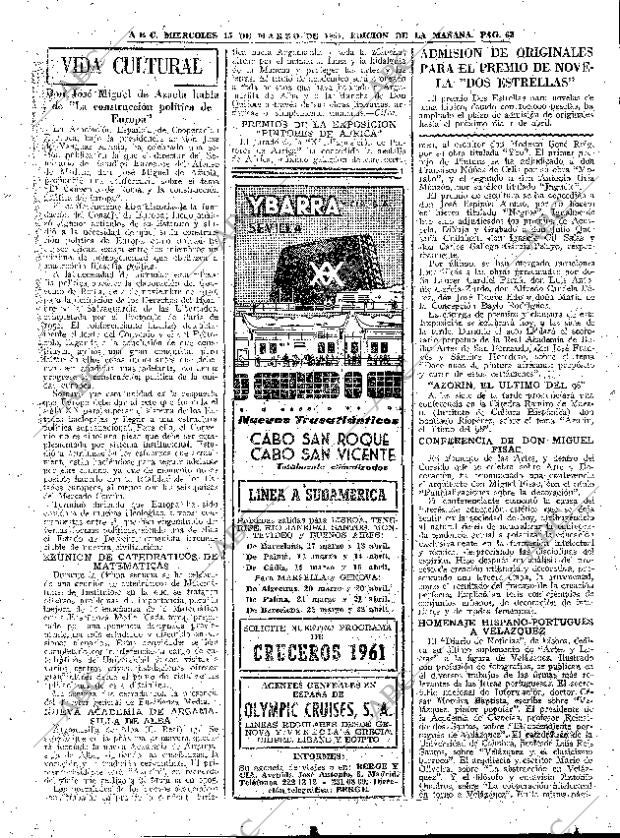 ABC MADRID 15-03-1961 página 63
