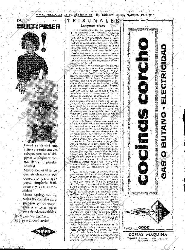 ABC MADRID 15-03-1961 página 72