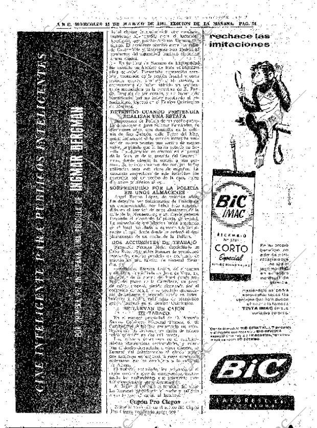 ABC MADRID 15-03-1961 página 74