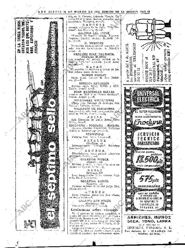 ABC MADRID 16-03-1961 página 62