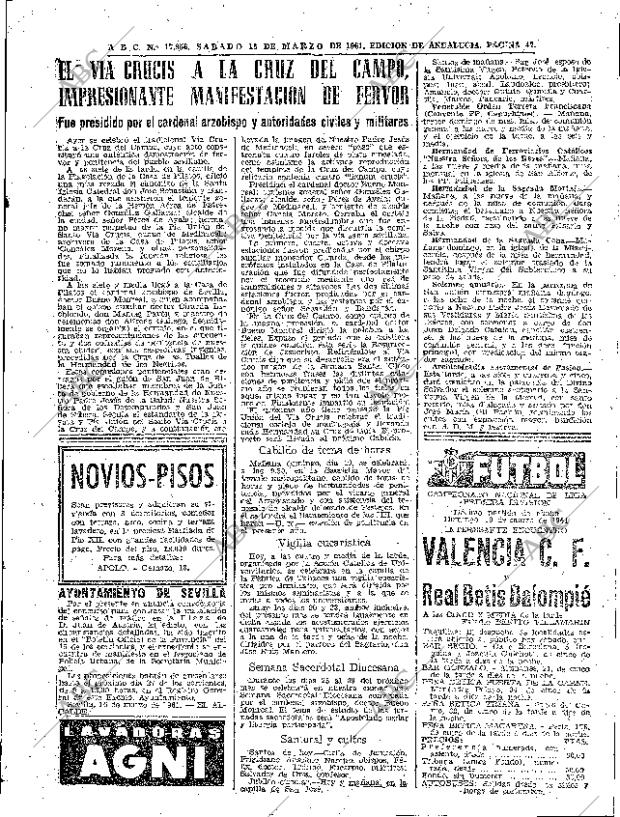 ABC SEVILLA 18-03-1961 página 45