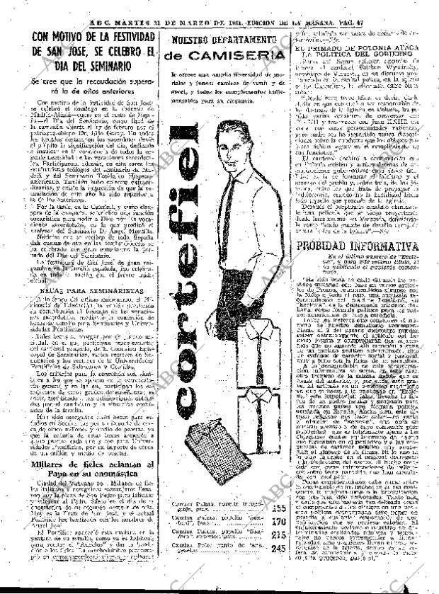 ABC MADRID 21-03-1961 página 47