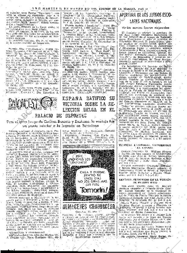 ABC MADRID 21-03-1961 página 61