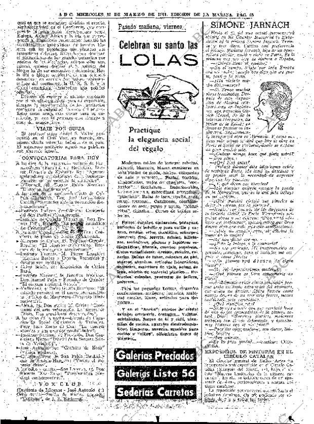 ABC MADRID 22-03-1961 página 65