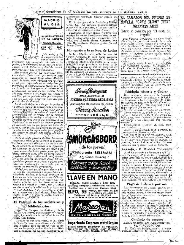 ABC MADRID 22-03-1961 página 71
