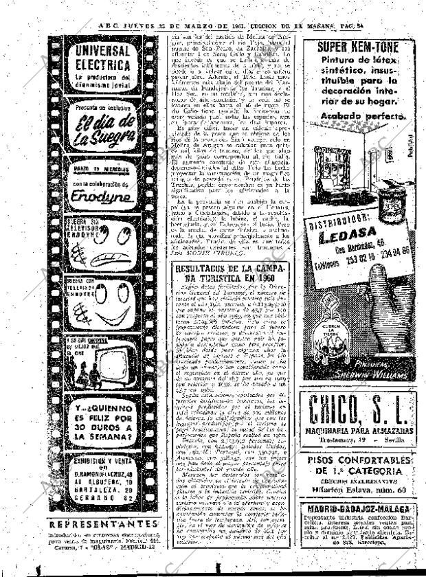 ABC MADRID 23-03-1961 página 54
