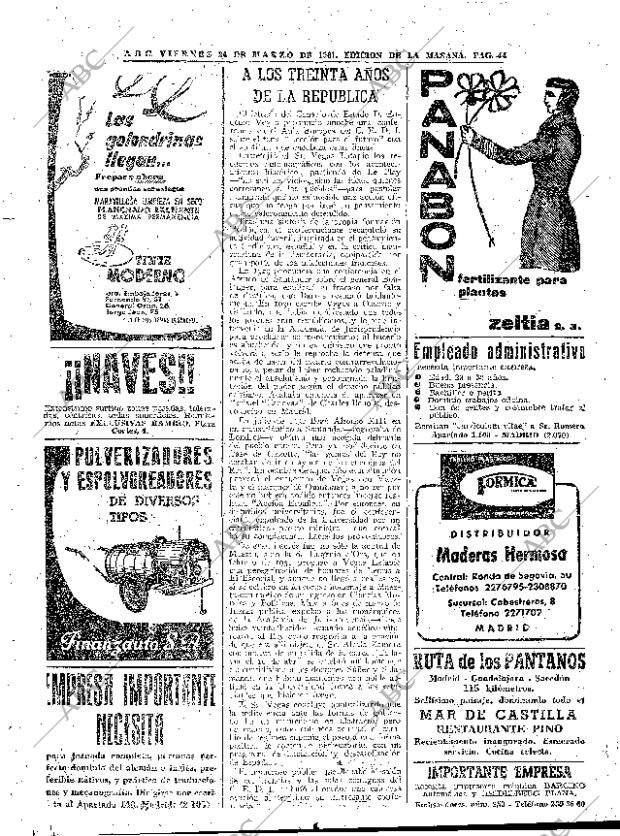 ABC MADRID 24-03-1961 página 44