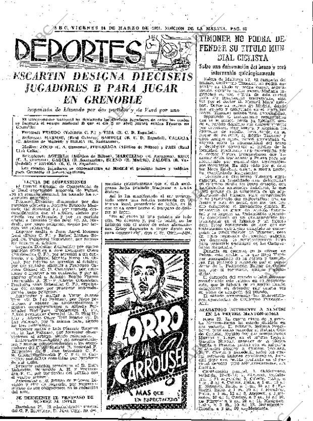 ABC MADRID 24-03-1961 página 57