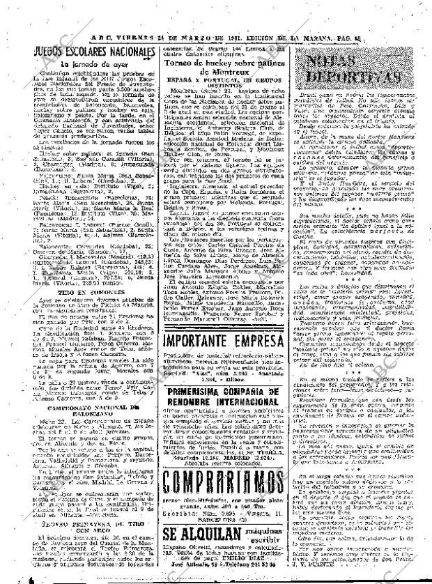ABC MADRID 24-03-1961 página 58