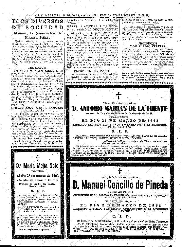 ABC MADRID 24-03-1961 página 67
