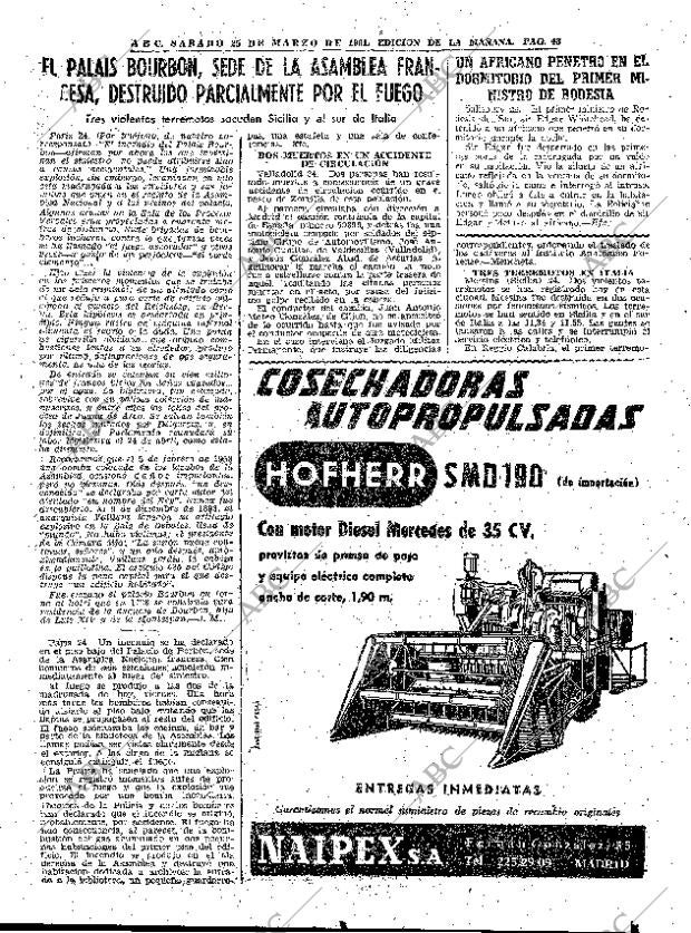 ABC MADRID 25-03-1961 página 43