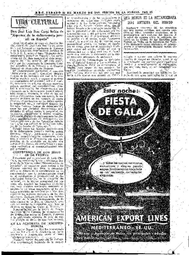 ABC MADRID 25-03-1961 página 45