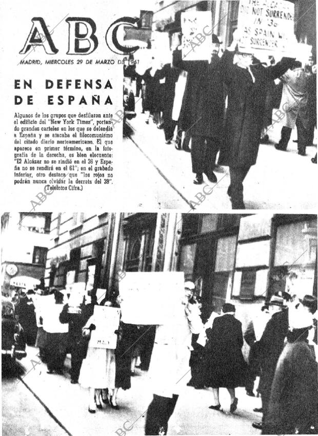 ABC MADRID 29-03-1961 página 1