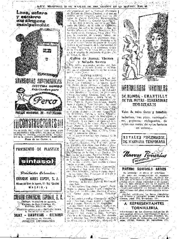 ABC MADRID 29-03-1961 página 42