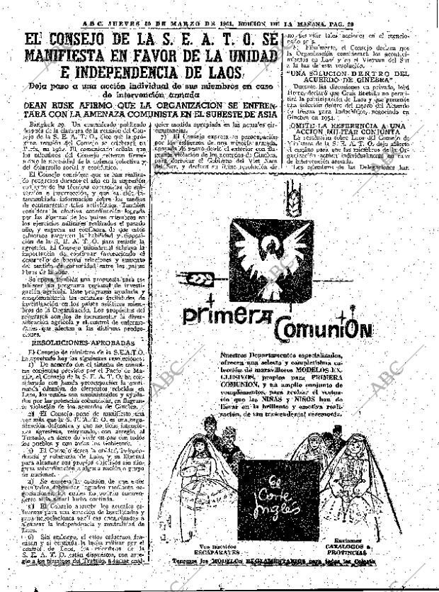 ABC MADRID 30-03-1961 página 29