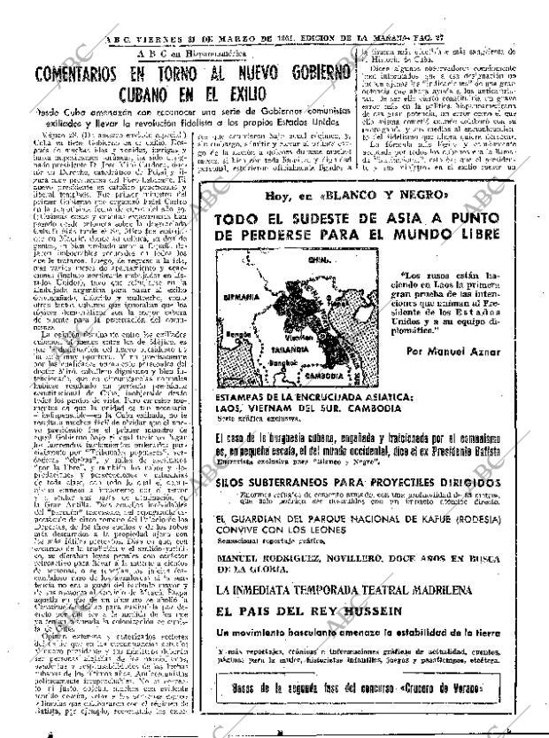 ABC MADRID 31-03-1961 página 27