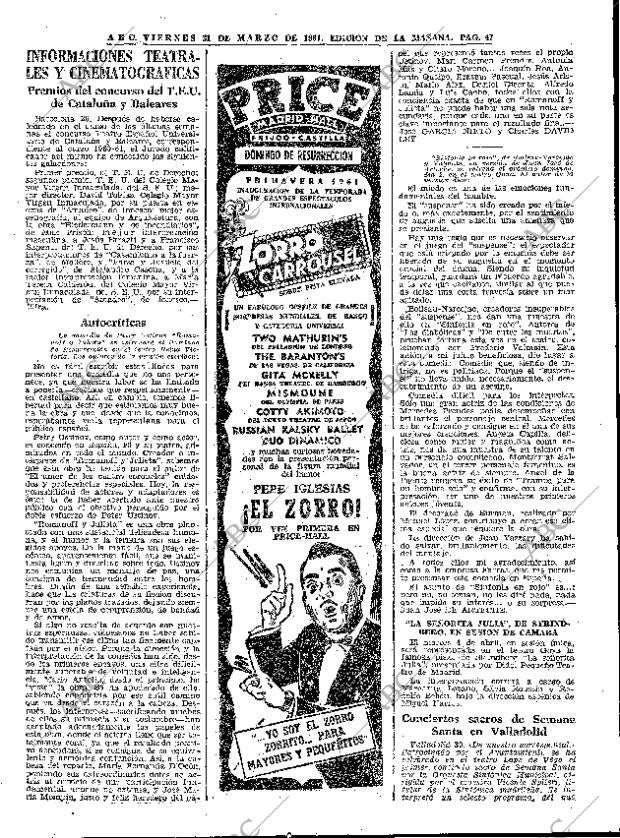 ABC MADRID 31-03-1961 página 47