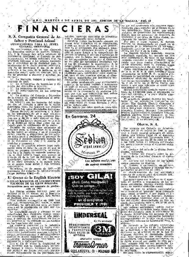 ABC MADRID 04-04-1961 página 57