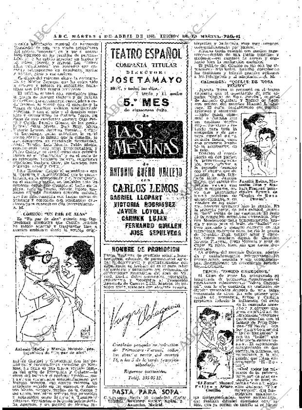 ABC MADRID 04-04-1961 página 61