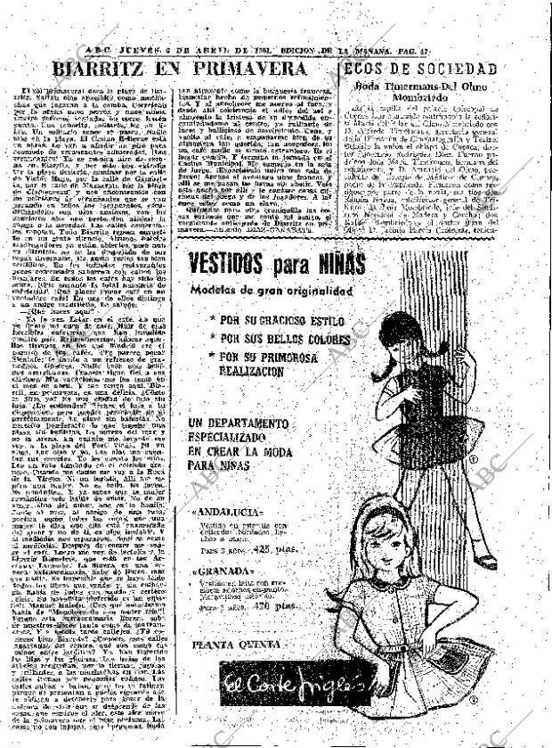 ABC MADRID 06-04-1961 página 47