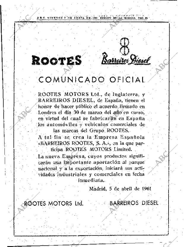 ABC MADRID 07-04-1961 página 44