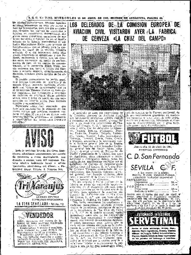 ABC SEVILLA 12-04-1961 página 44