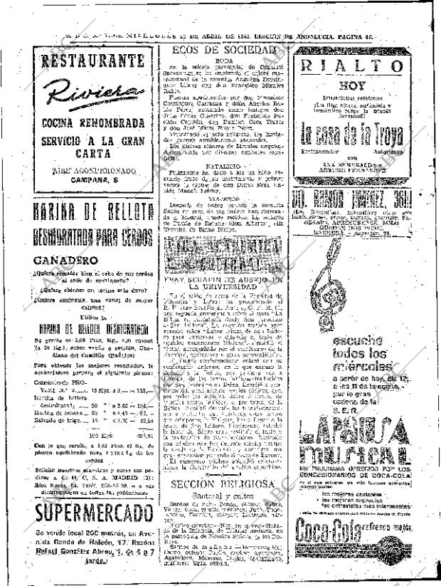 ABC SEVILLA 12-04-1961 página 46