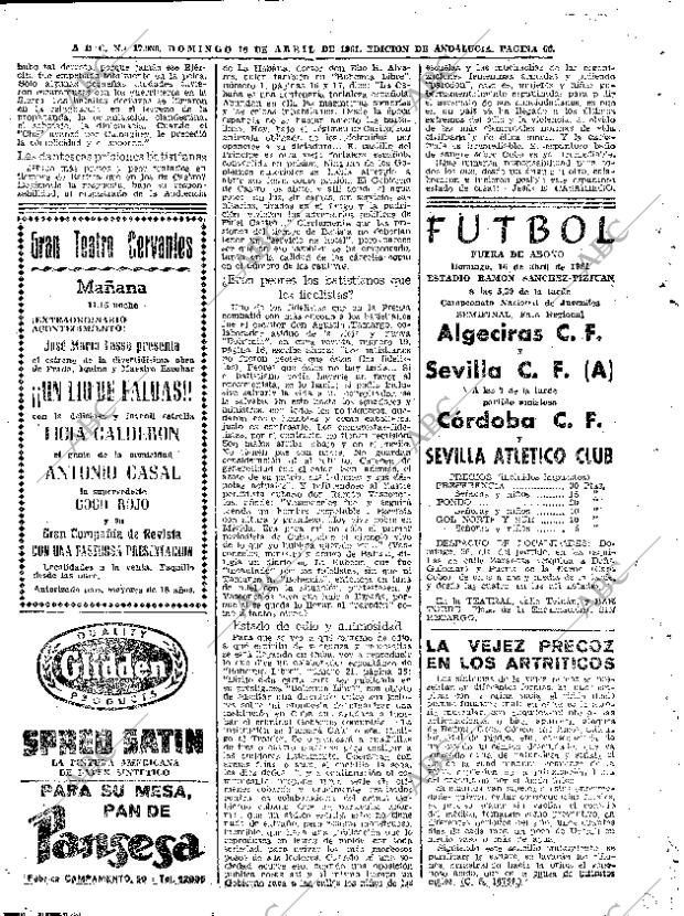 ABC SEVILLA 16-04-1961 página 66