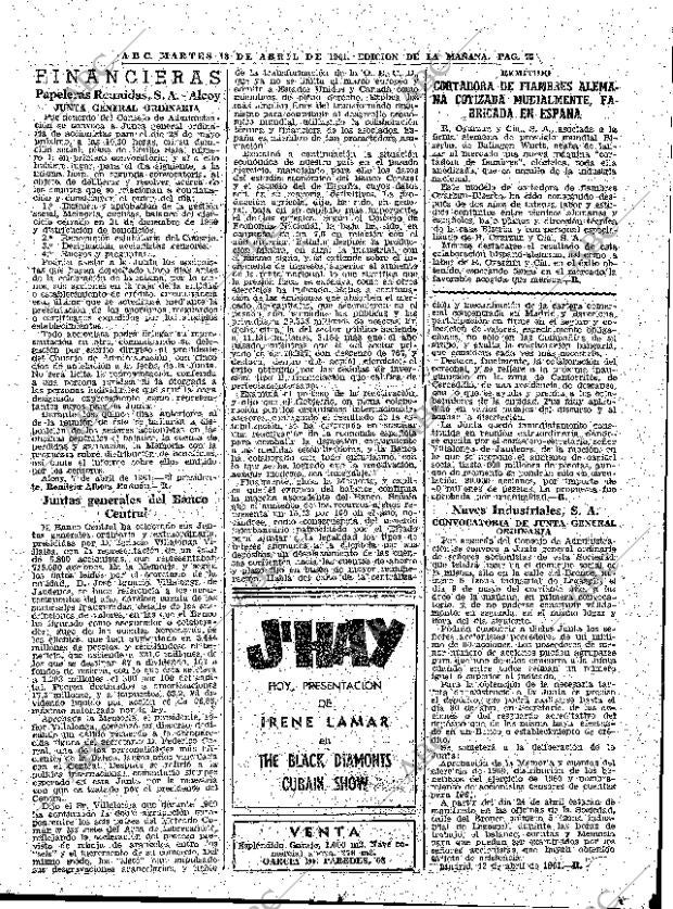 ABC MADRID 18-04-1961 página 75
