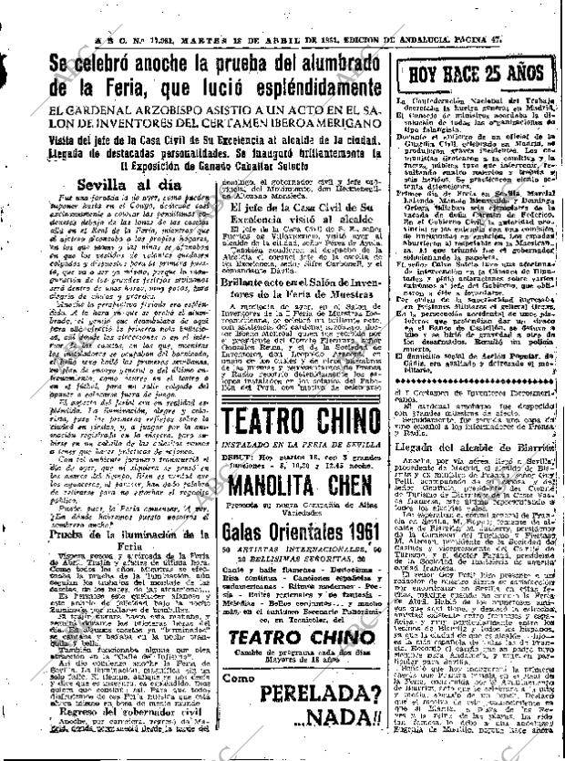 ABC SEVILLA 18-04-1961 página 45