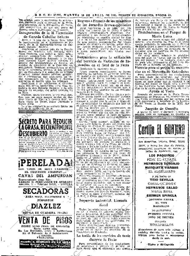 ABC SEVILLA 18-04-1961 página 47