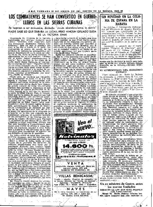 ABC MADRID 21-04-1961 página 49