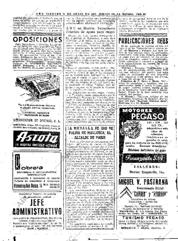 ABC MADRID 21-04-1961 página 66