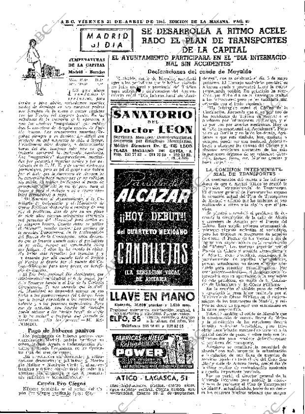 ABC MADRID 21-04-1961 página 67