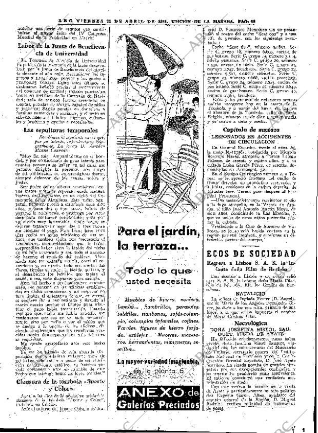 ABC MADRID 21-04-1961 página 69