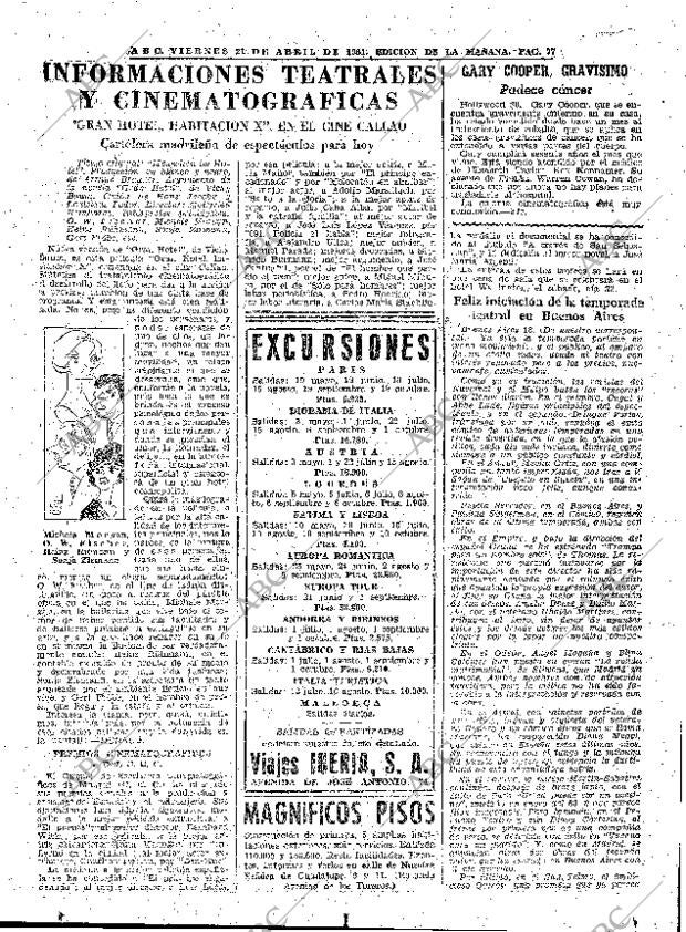 ABC MADRID 21-04-1961 página 77