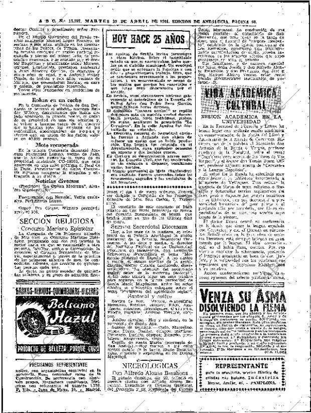 ABC SEVILLA 25-04-1961 página 50