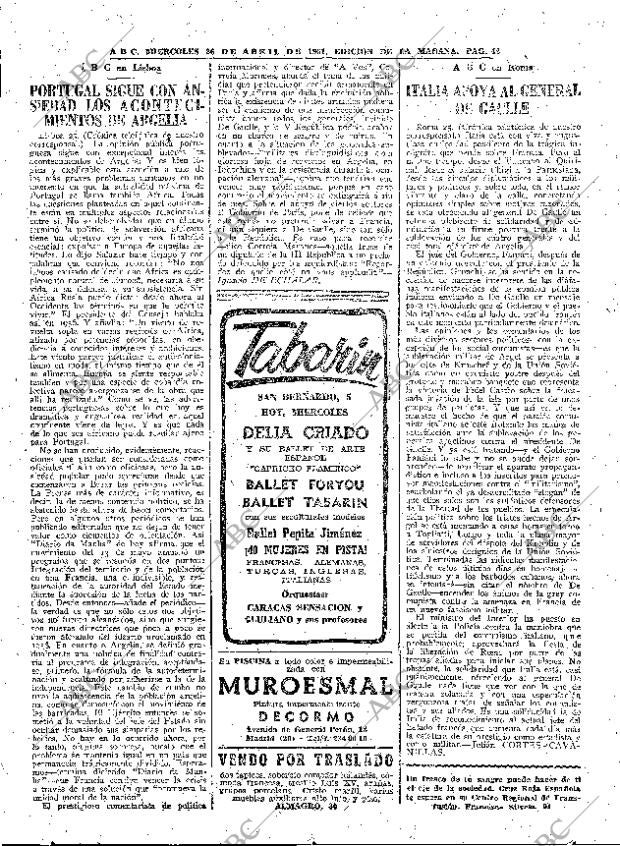ABC MADRID 26-04-1961 página 42