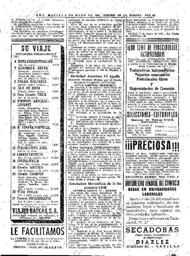 ABC MADRID 09-05-1961 página 60