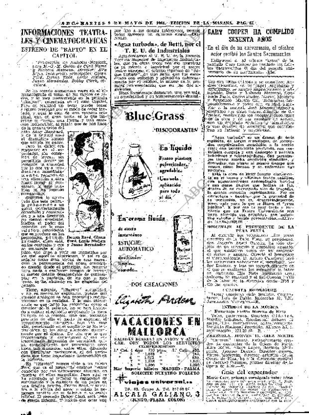ABC MADRID 09-05-1961 página 61