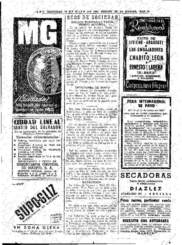 ABC MADRID 10-05-1961 página 66
